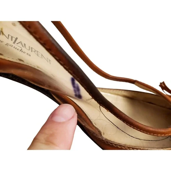 YSL Yves‎ Saint Laurent Pointed Toe Tassel Pump Womens 39 US 9 Western Old Money - Picture 8 of 14